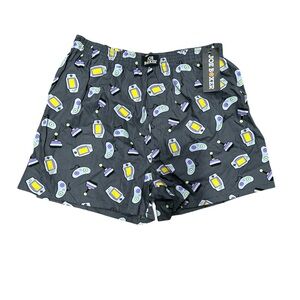Joe Boxer Men's Black Shorts with Fun Print